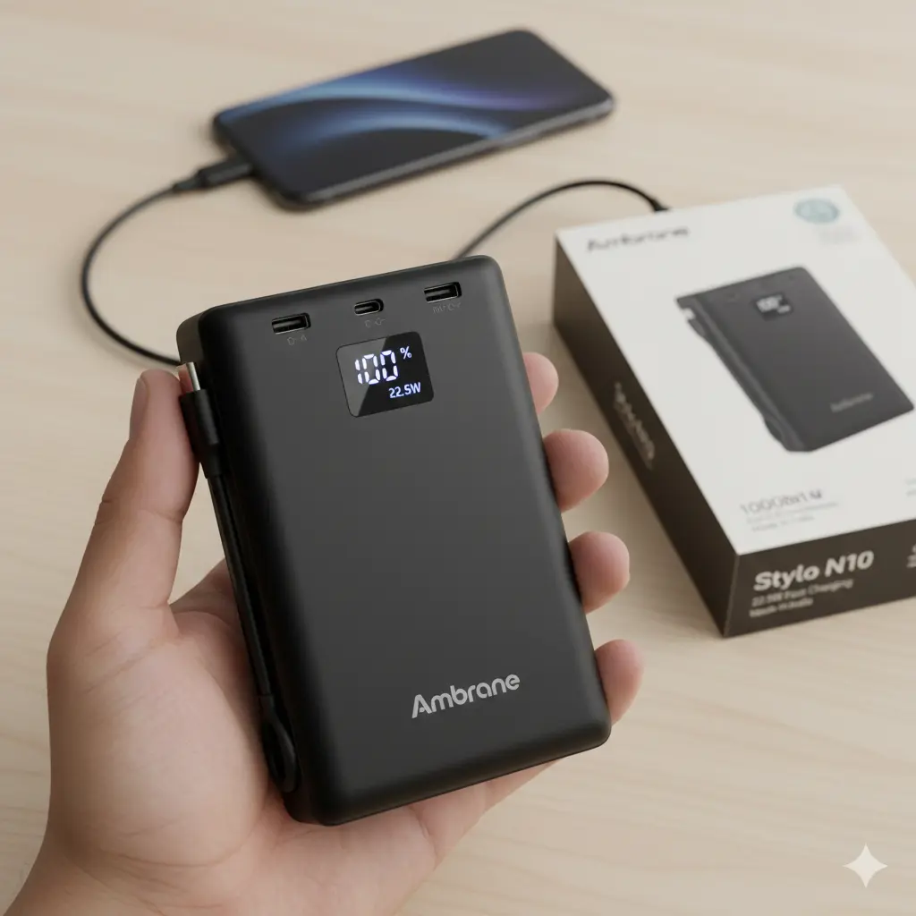 Ambrane Stylo 10K 10000mAh power bank under ₹1000 in India