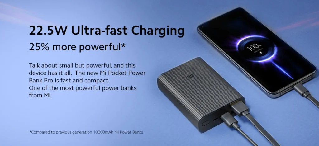 Mi Pocket Power Bank Pro 10000mAh 33W fast charging power bank